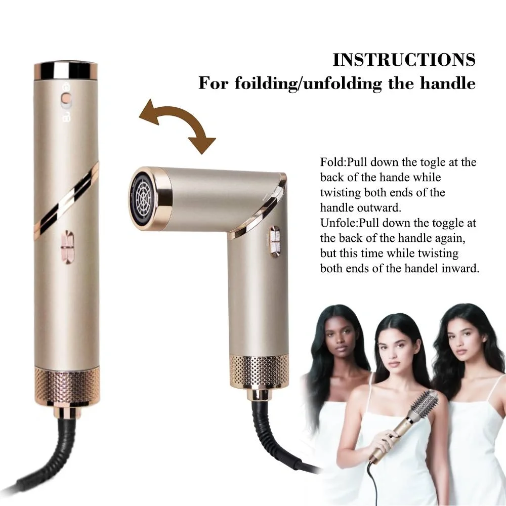 Coffret Brosse Soufflante 5En1 1000W  Florence HK-455 - vue alternative