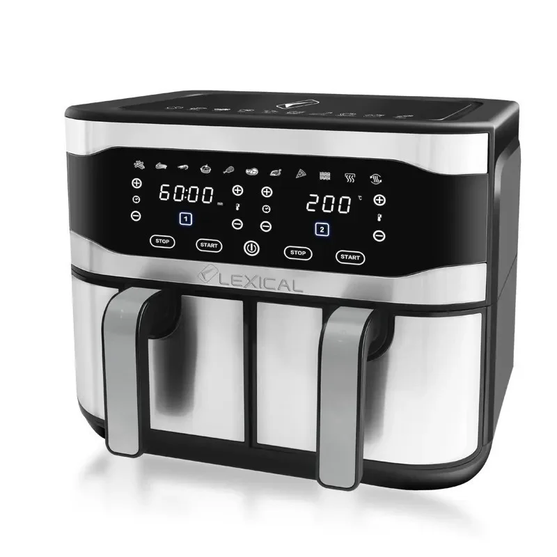 Air Fryer Double Lexical LAF-3081 – 9L - 1700W - Écran Tactile 