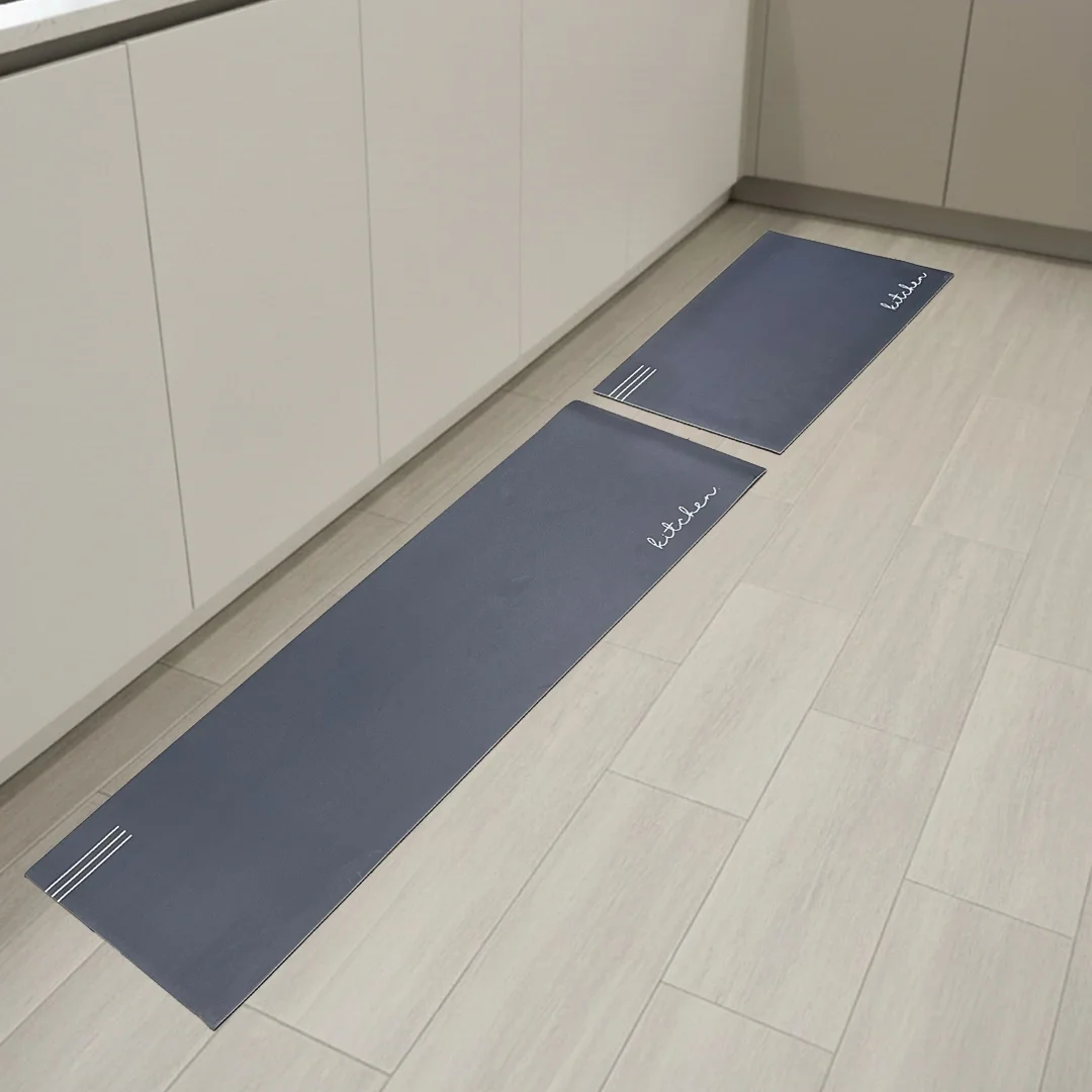 Tapis de cuisine 2 Pièces (120×38 cm et 59×38 cm)