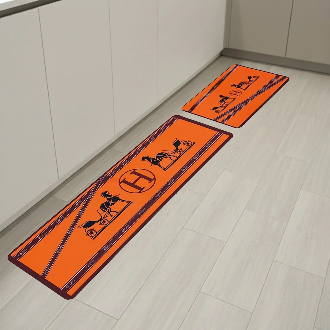 Tapis de cuisine 2 Pièces (120×38 cm et 59×38 cm)