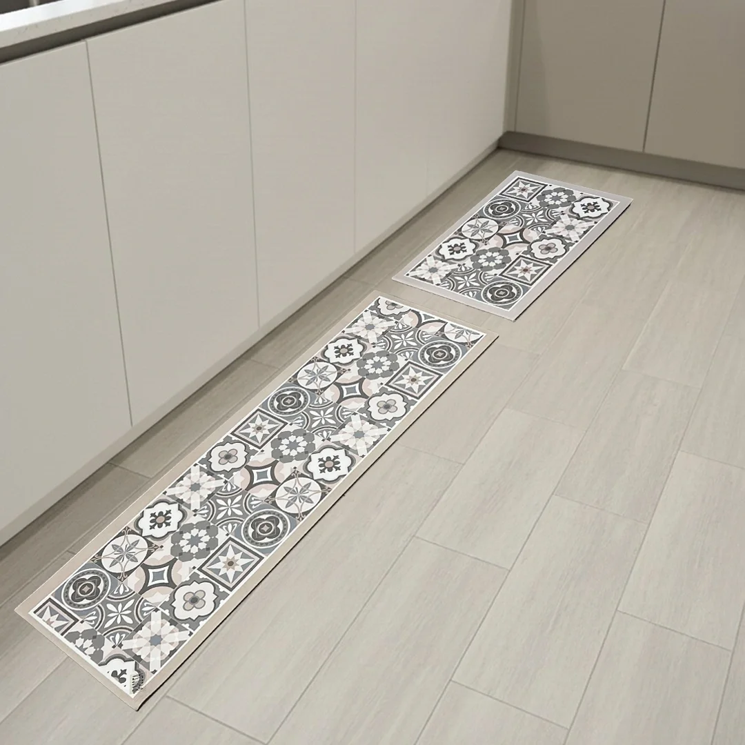 Tapis de cuisine 2 Pièces (120×38 cm et 59×38 cm)