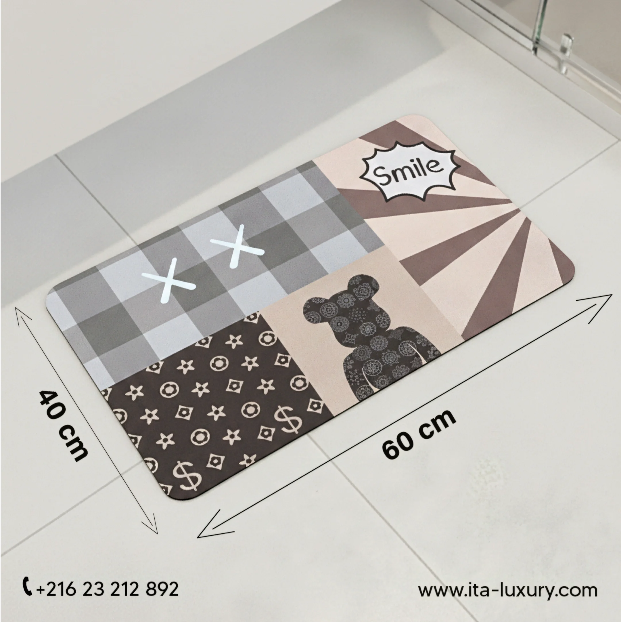 Tapis Absorbant – 40×60 cm – Anti-dérapant
