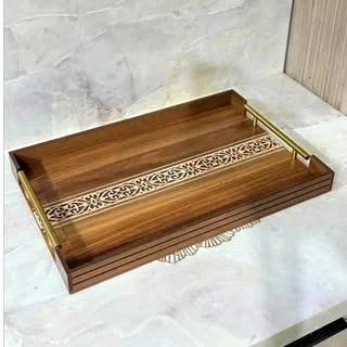 Plateau de service en bois clair