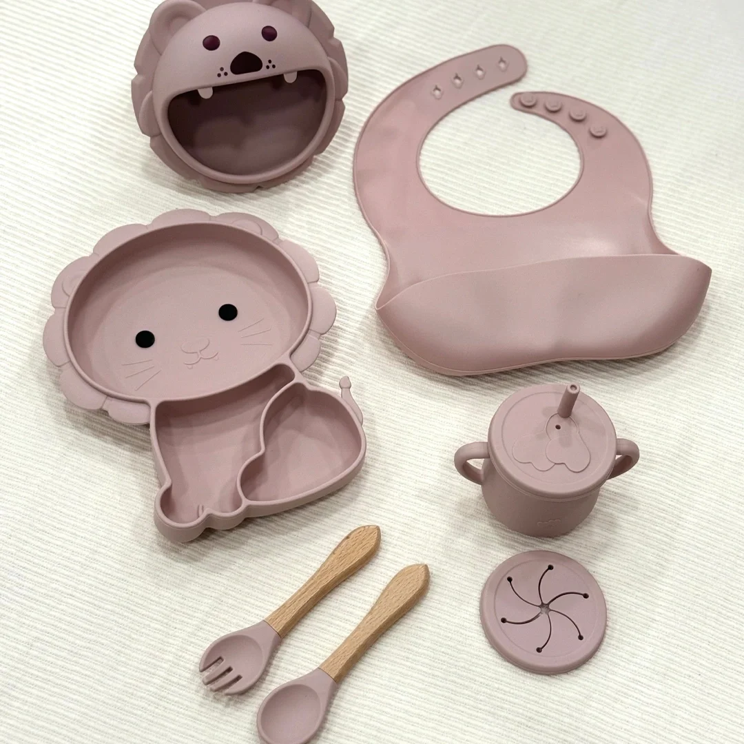 Set Repas Bébé en Silicone 7 Pièces Incassables