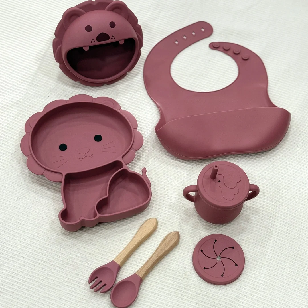 Set Repas Bébé en Silicone 7 Pièces Incassables