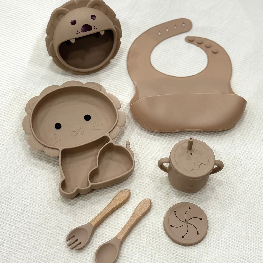 Set Repas Bébé en Silicone 7 Pièces Incassables