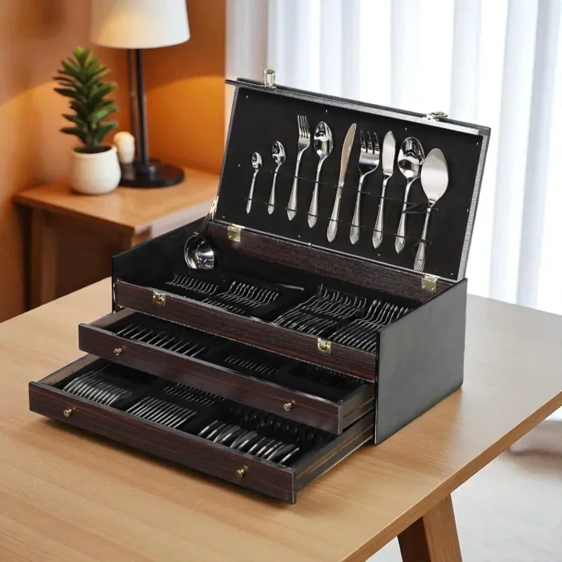 Coffret Menagère 125 Pièces en Inox 18/10 Rond - ABM
