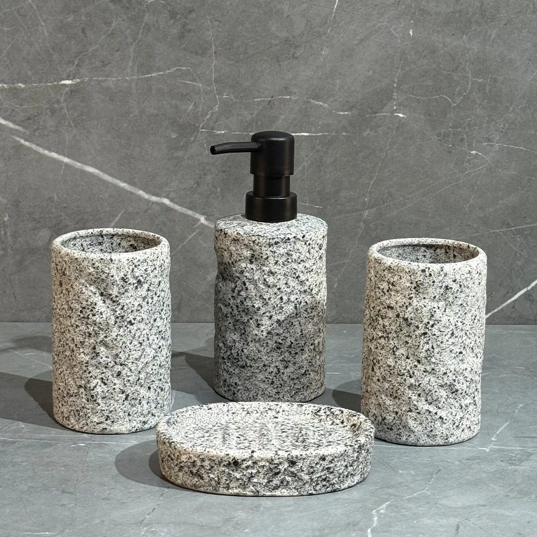 Ensemble d'Accessoires De Salle De Bain 4 Pièces En Céramique