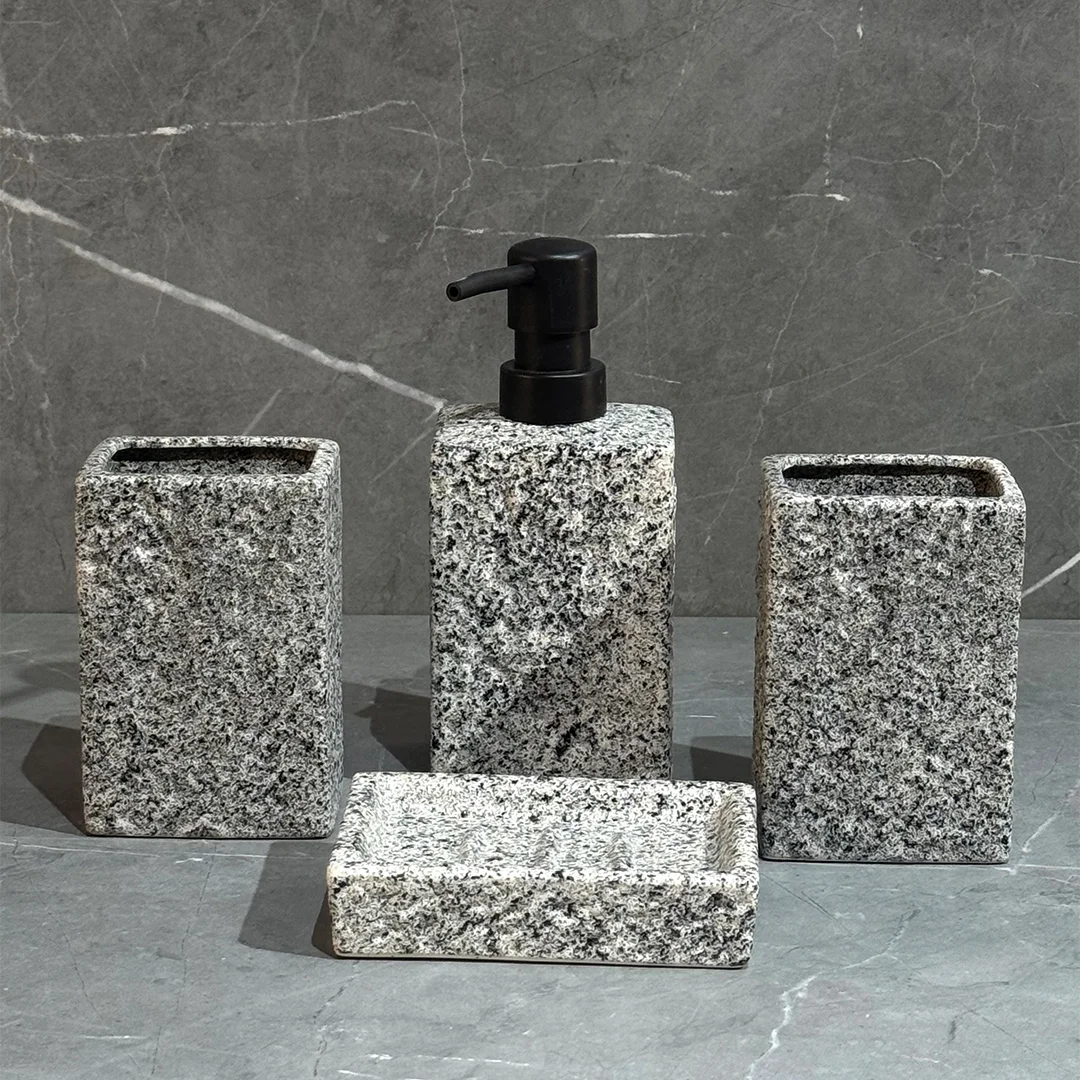 Ensemble d'Accessoires De Salle De Bain 4 Pièces En Céramique